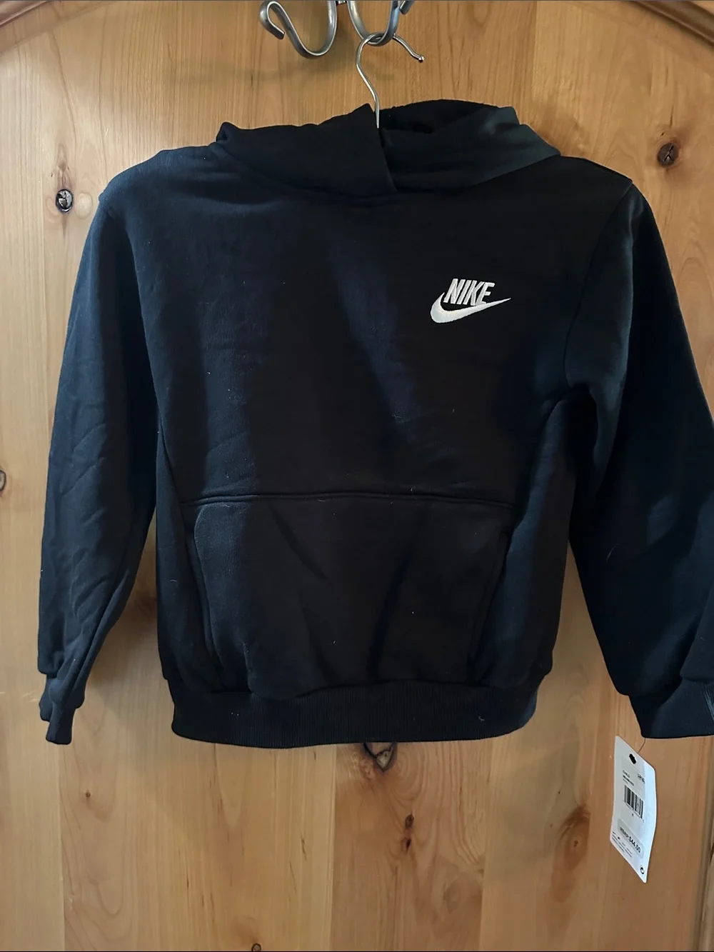 Nike Black Hoodie with White Swoosh Logo